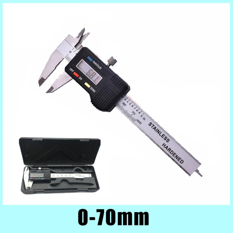 Mini Stainless Steel Digital Caliper, 50mm 70mm 100mm Electronic Vernier Caliper, Sliding Gauge, Gem Thickness Gauge