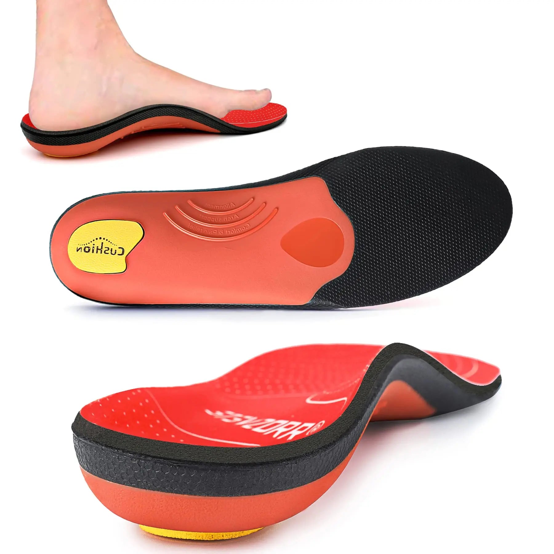 IFitna-plantilla ortopédica para fascitis Plantar y metatarso, plantilla para aliviar el dolor, pies planos, soporte para arco alto, para hombre y mujer, de pie, todo el día