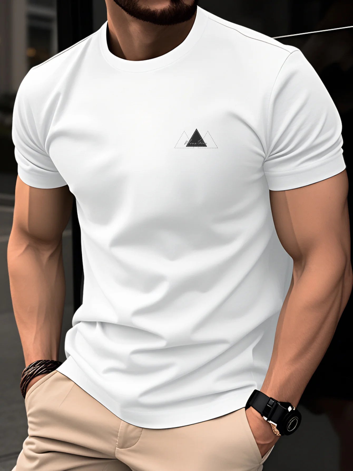 Camiseta de manga corta con cuello redondo para hombre, 100% algodón, informal, holgada, con estampado de letras, cómoda, deportiva, para verano