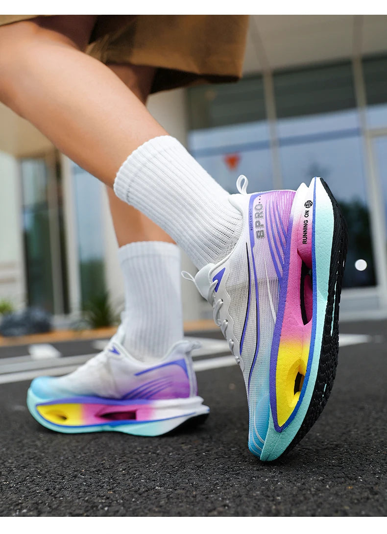    Zapatillas de Running Marathon para Hombre, con Placa de Carbono, Casuales, Transpirables, para Tenis, Deportivas, Ligeras, para Mujer