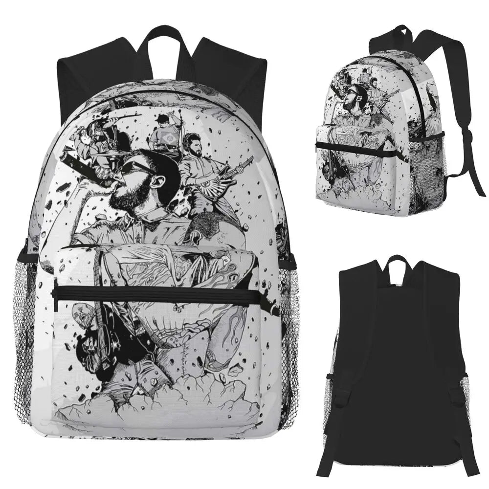 L-Linkin-S P-Park-S Band Mochila para estudiantes Mochila escolar Mochila de viaje para senderismo para niños y niñas Mochila de moda Bolsos de hombro