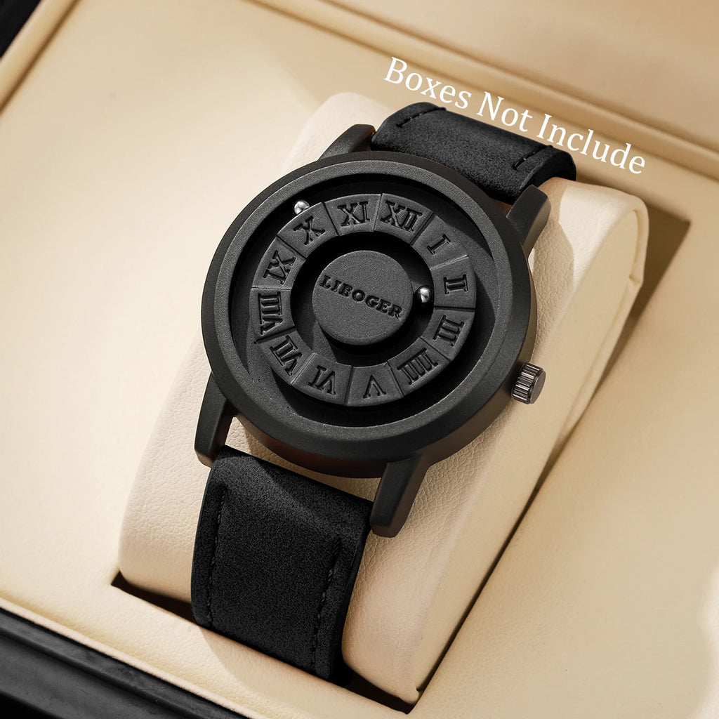 Relojes deportivos con suspensión magnética para hombre, relojes de pulsera de cuarzo informales para hombre, reloj Masculino (sin caja)