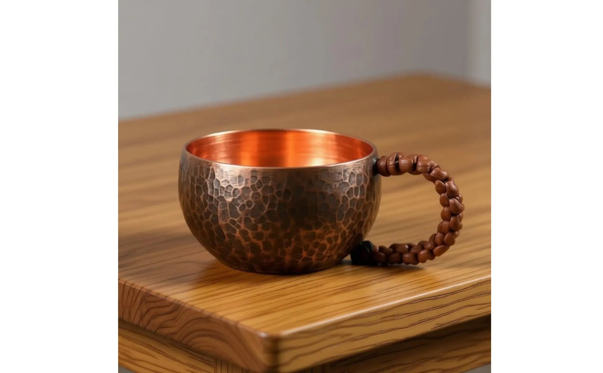 Recipiente para Bebidas de Cobre Martillado, Diseño Chino, Tazón para Bebidas, Taza de Cobre Vintage, Vajilla para Oficina