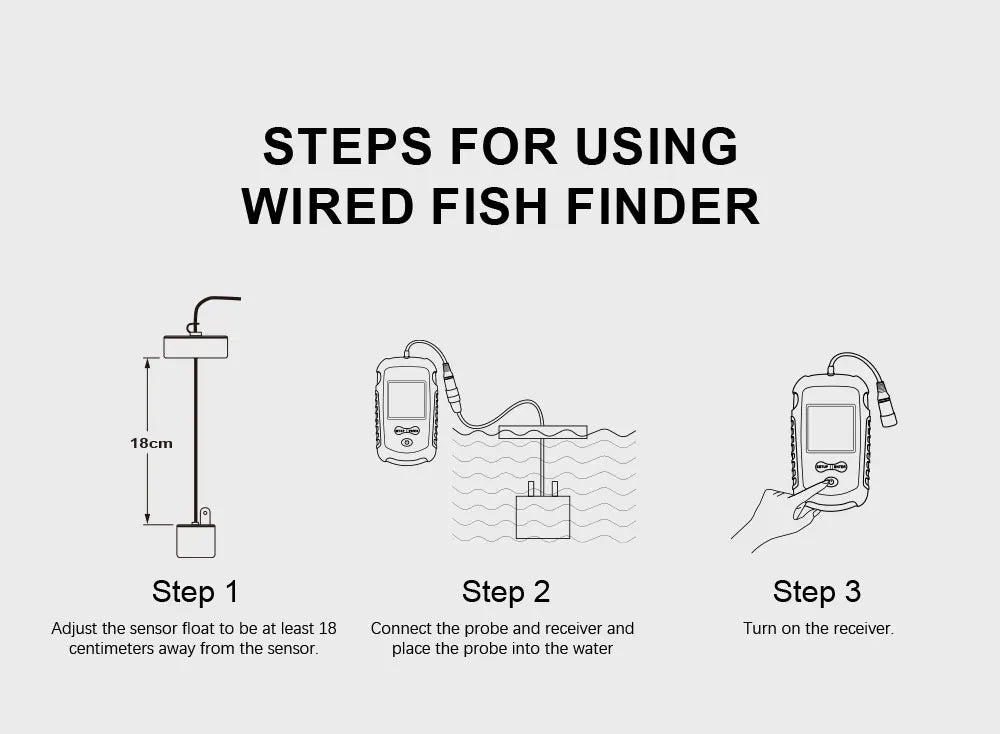 El Envío Gratuito! FFC1108-1 Venta Caliente de Alarma 100 M Portable Sonar LCD Buscador de Buscadores de Los Pescados señuelo de la Pesca de Pesca Ecosonda