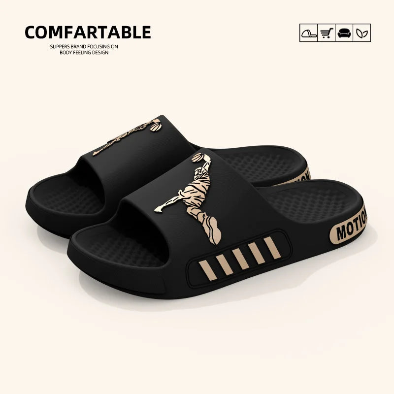 Zapatillas de hombre para uso al aire libre, casa de verano, ducha de suela gruesa, deportes antideslizantes, zapatillas frescas para refrescar