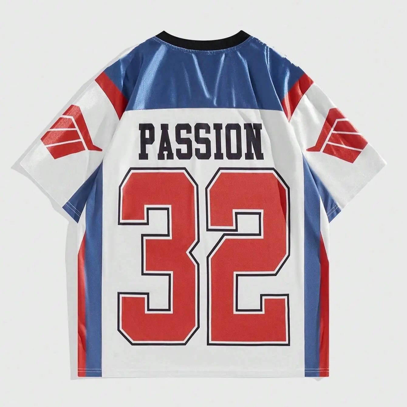 PASSION 32 Camiseta estampada de estilo americano de verano para hombre, Camiseta deportiva de manga corta con cuello redondo, camiseta de baloncesto Vintage, ropa para hombre