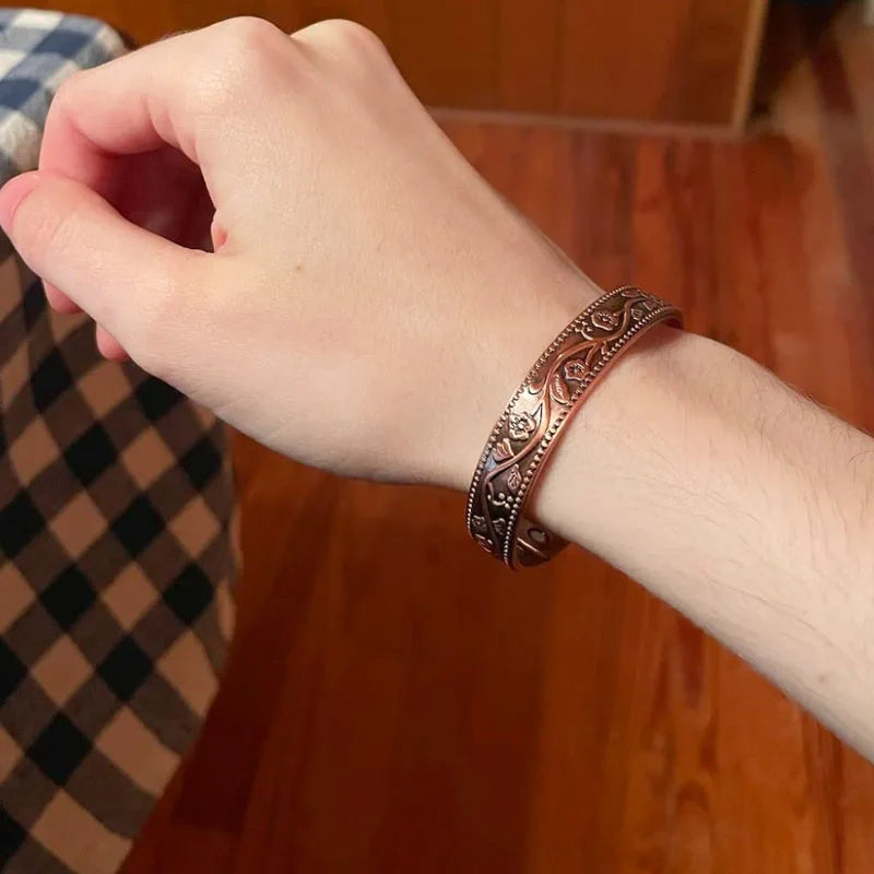 Pulsera magnética de cobre puro para hombres, imanes ajustables para artritis, brazalete para mujeres, terapia, brazaletes de energía para la salud, triangulación de envíos/al por mayor