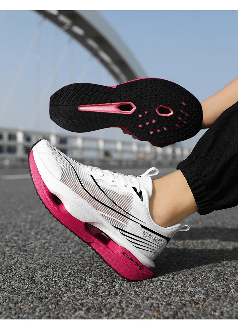    Zapatillas de Running Marathon para Hombre, con Placa de Carbono, Casuales, Transpirables, para Tenis, Deportivas, Ligeras, para Mujer