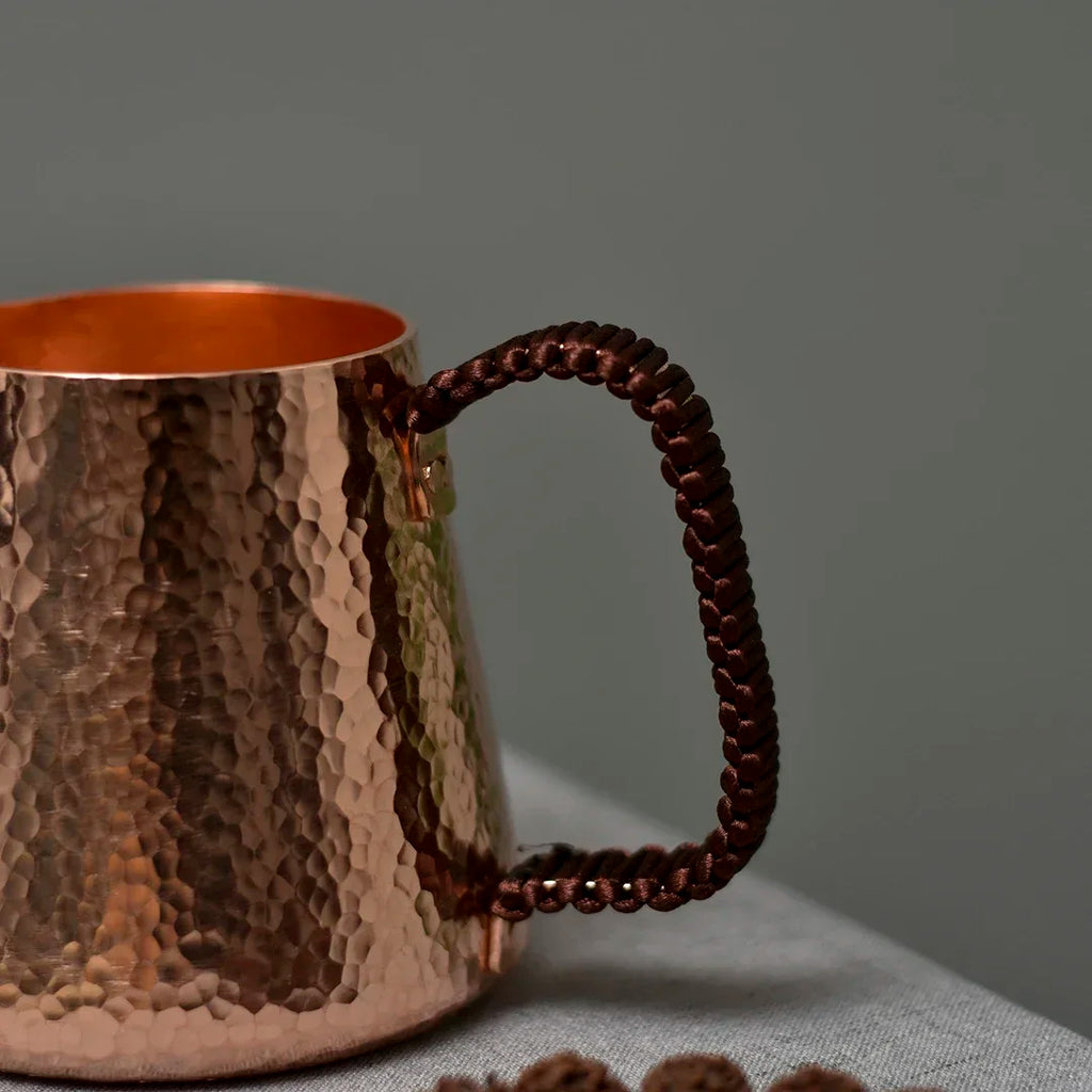 Jarra para Latte de cobre puro de 500ml, jarra para leche, ollas de agua, hervidores, martillo, vajilla artesanal para bebidas