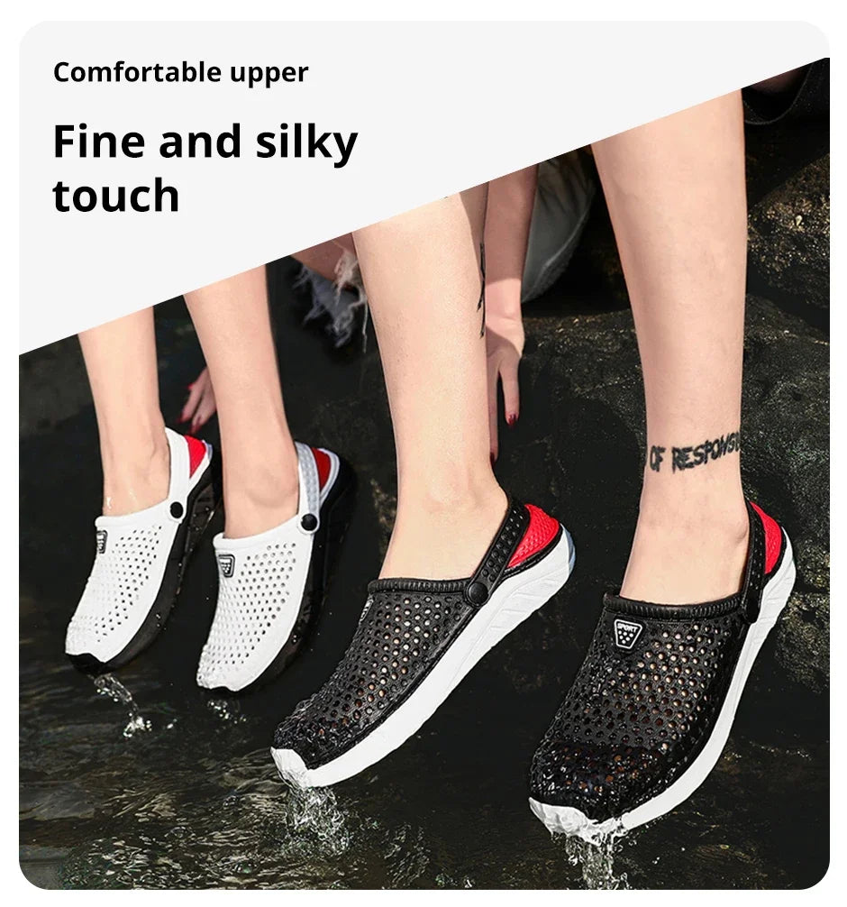 Sandalias de playa Unisex a la moda para hombre, zapatillas antideslizantes de suela gruesa, chanclas ligeras de verano, zapatos de jardín para hombre y mujer
