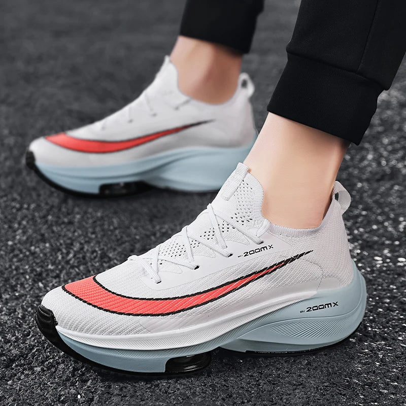 Zapatillas de Running para Hombre con Amortiguación de Aire y Placa de Carbono, Zapatillas Deportivas Ligeras para Mujer para Correr, Gimnasio, Entrenamiento, Parejas