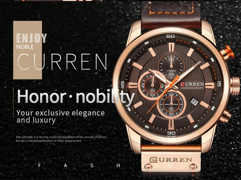 Reloj de Pulsera CURREN 8291 para Hombre, Cronógrafo de Cuarzo, Estilo Casual, Deportivo, Militar, de Moda, para Caballero