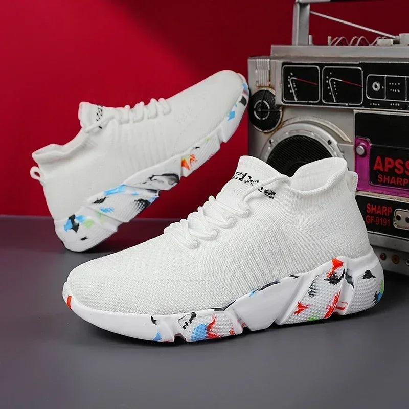 Zapatillas de deporte para hombre, zapatos para mujer, calcetines de tendencia de tenis, zapatos para caminar, mocasines, transpirables, informales, para correr, verano, verde, talla grande 35-47
