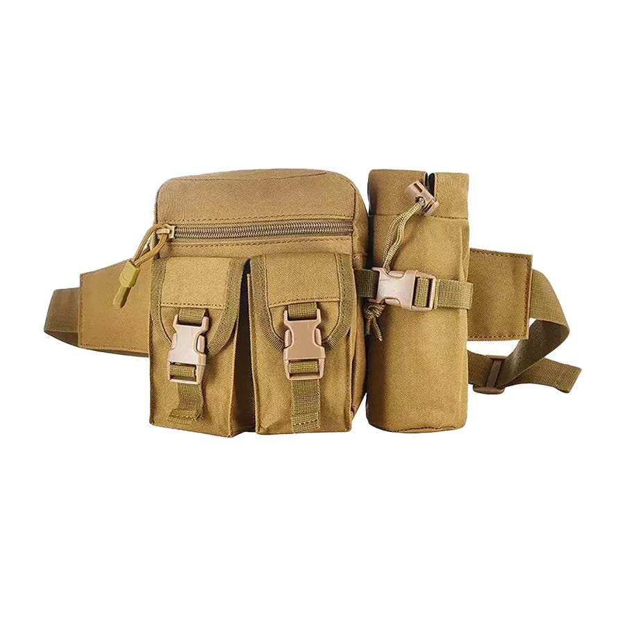 Riñonera Deportiva con Portabotella – Desmontable, para Trekking, Camping y Ciclismo
