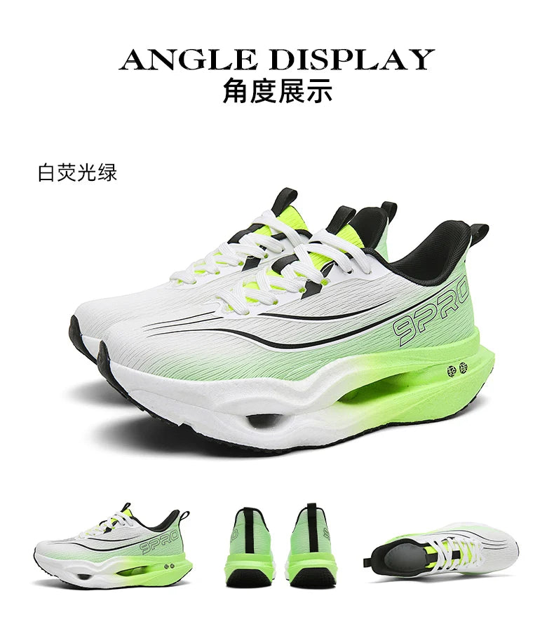 Zapatillas Deportivas para Hombre, Especializadas para Maratón, con Placa de Carbono, Transpirables, Ligeras, Cómodas, Antideslizantes, para Mujer