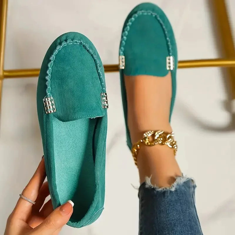 Mocasines De primavera y otoño, zapatillas resistentes al desgaste, Zapatos informales para Mujer, mocasines planos suaves antideslizantes a la moda, Zapatos De Mujer