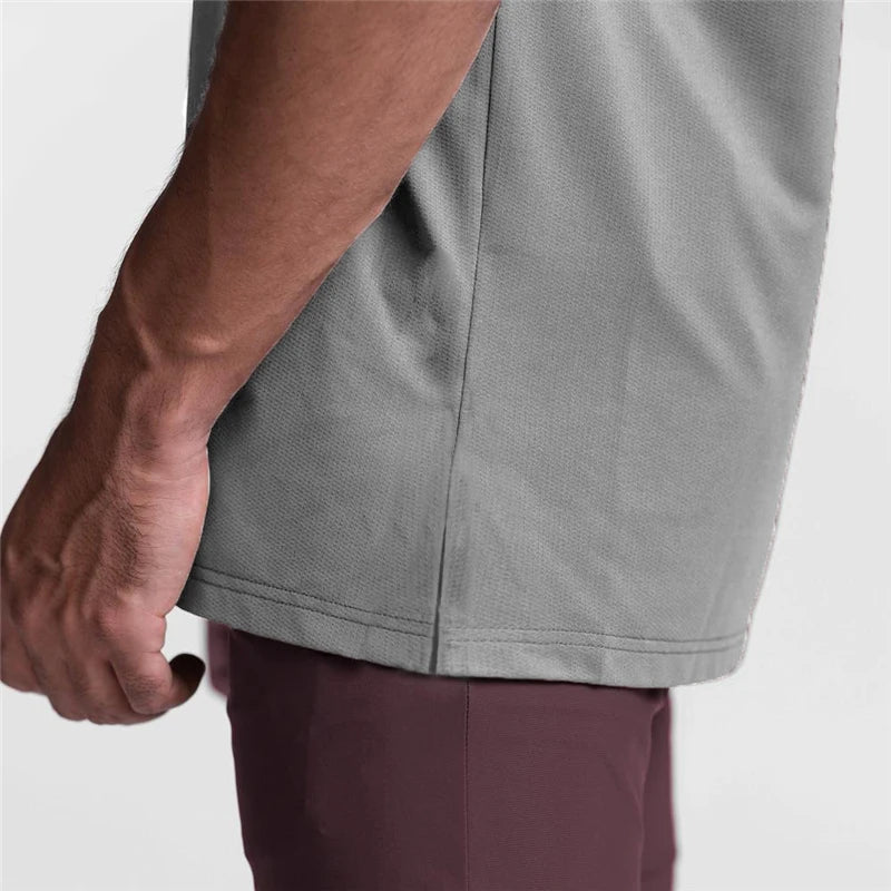 Chaleco de gimnasio de malla de verano para hombre, camiseta sin mangas deportiva holgada de secado rápido para ejercicio físico, camiseta sin mangas para culturismo