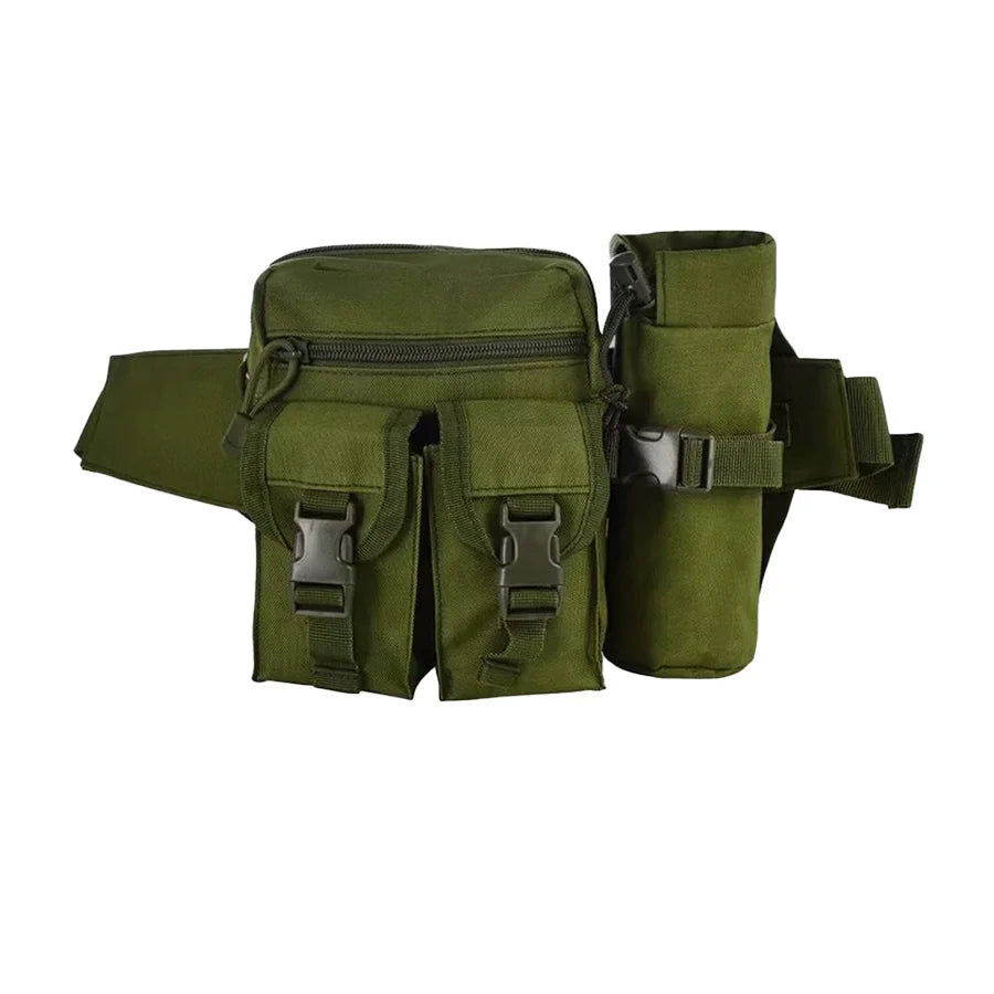Riñonera Deportiva con Portabotella – Desmontable, para Trekking, Camping y Ciclismo
