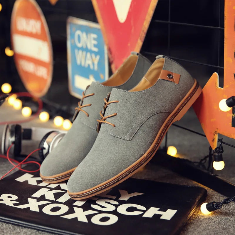 Zapatos de Cuero Nuevos 2026 para Hombre, Zapatos Oxford de Lujo para Hombre, Zapatos Casuales de Negocios de Cuero de Gamuza de Alta Calidad, Zapatos de Hombre