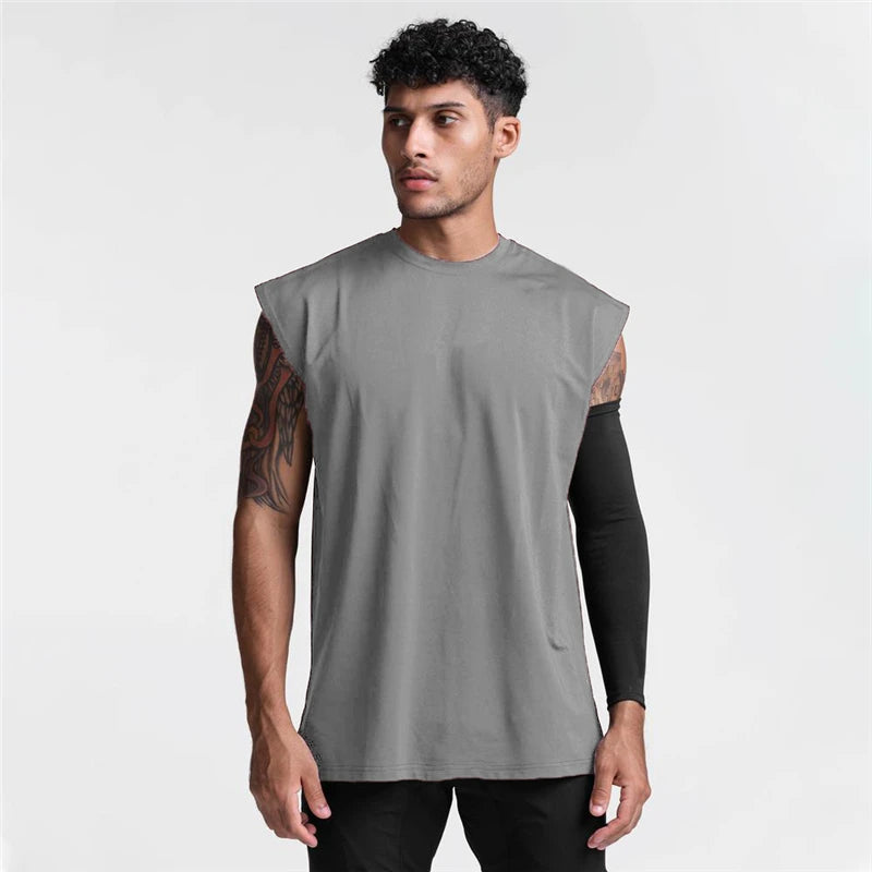 Chaleco de gimnasio de malla de verano para hombre, camiseta sin mangas deportiva holgada de secado rápido para ejercicio físico, camiseta sin mangas para culturismo