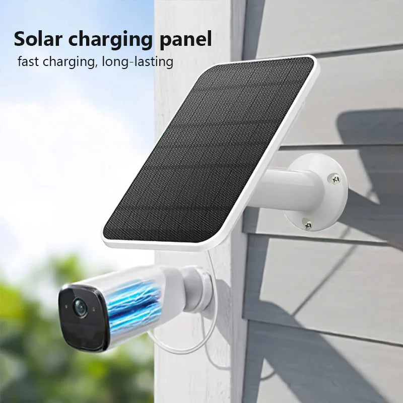 Panel Solar Cargador USB-C 4W IP65 para Cámaras de Seguridad y Luces LED | Clikymport