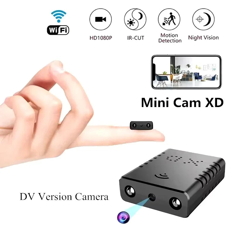 Mini Cámara Espía WiFi Full HD 1080P – Visión Nocturna, Detección de Movimiento, Inalámbrica
