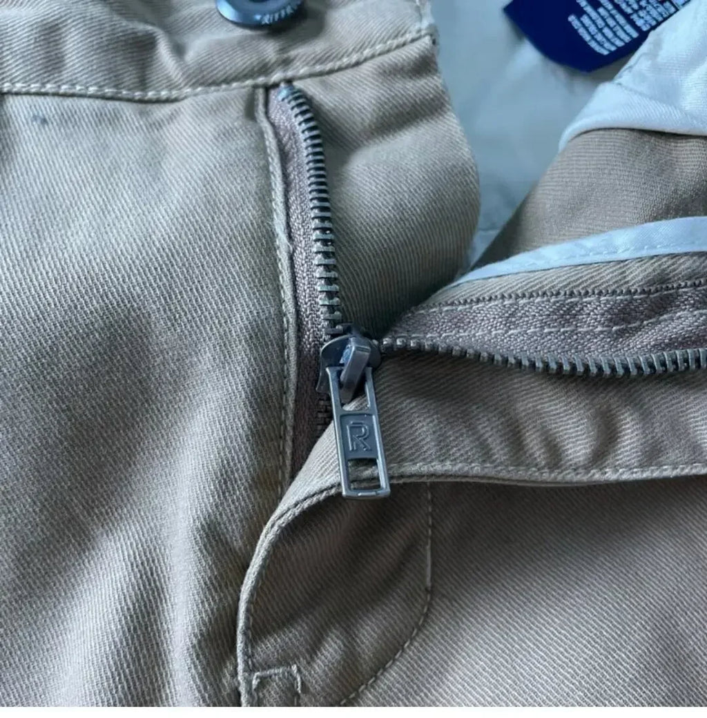Pantalones Cargo resistentes de algodón puro de estilo americano para hombres, calzado informal de pierna recta holgada antisuciedad y antidesgaste