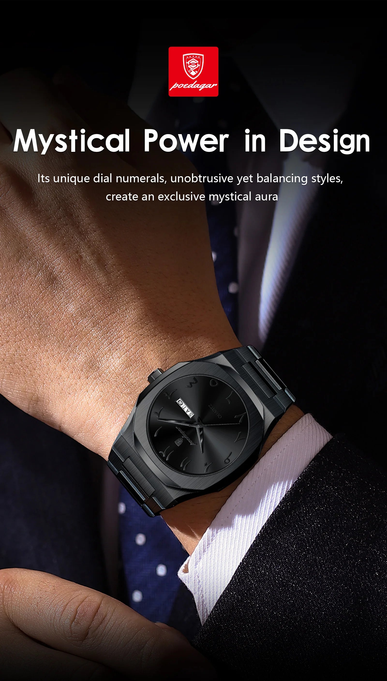 Reloj militar POEDAGAR para hombre, resistente al agua, calendario semanal de lujo, reloj de pulsera para hombre, relojes de cuarzo de acero inoxidable a la moda para hombre