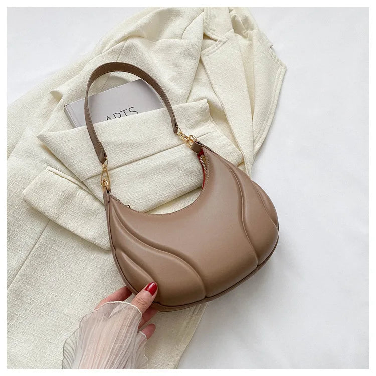 Elegante bolso de axila de cuero de Pu en relieve para mujer, bolso de hombro, bolso de mano de moda, bolso cruzado versátil para ir al trabajo