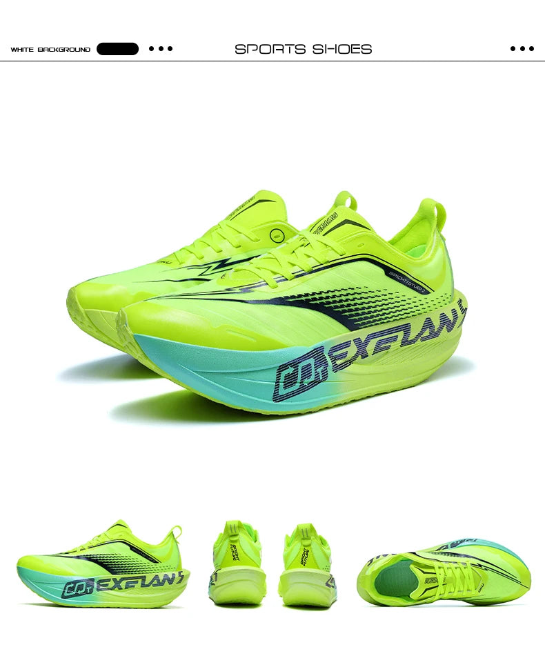 Zapatillas de Running para Hombre con Placa de Carbono, Ultraligeras, Transpirables, con Amortiguación, Antideslizantes, para Maratón, Carreras, Entrenamiento