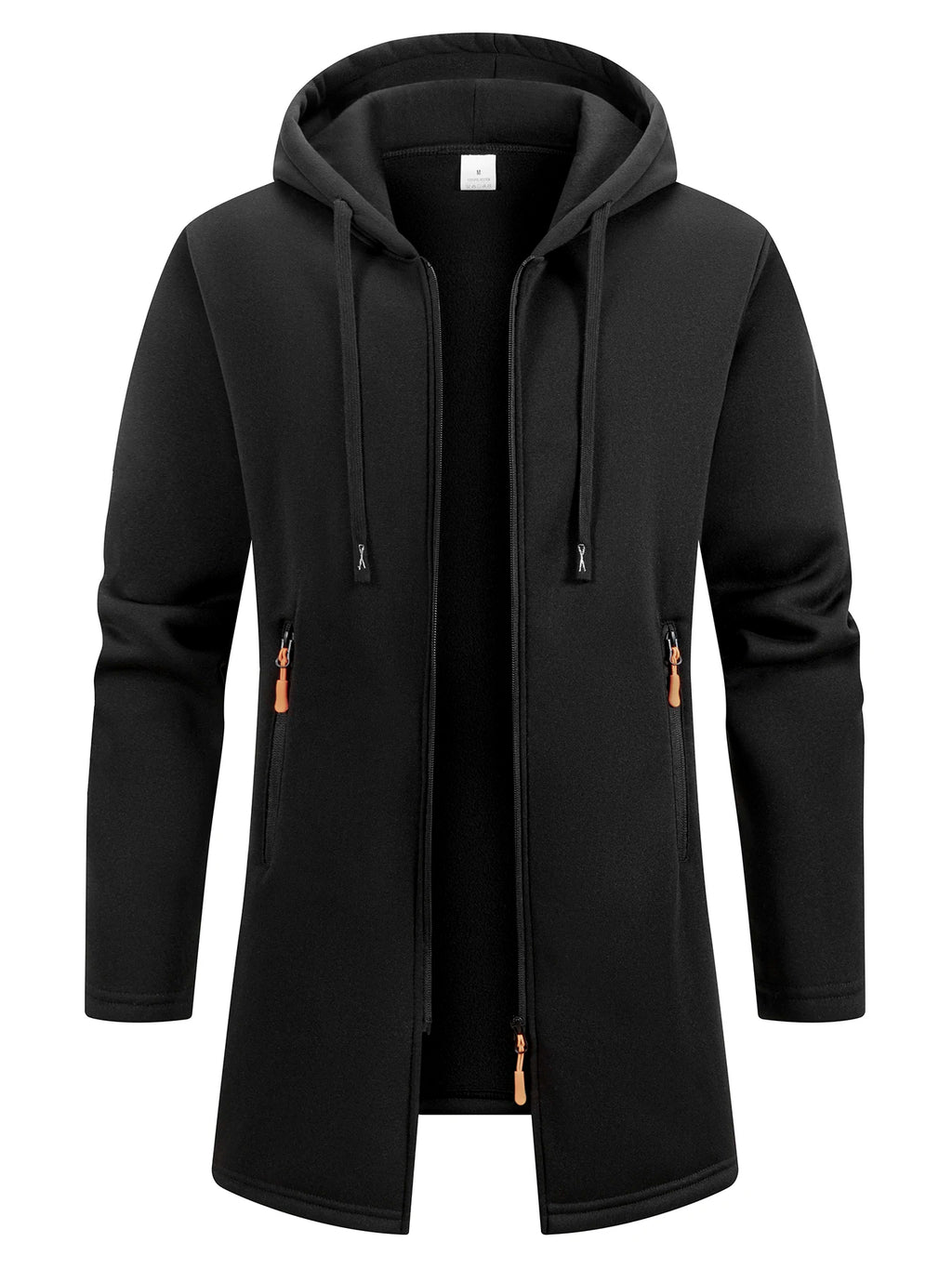 Chaqueta cálida de lana con cremallera para hombre, sudaderas de manga larga con cremallera, chaqueta con capucha, abrigo, ropa de calle cálida, otoño e invierno