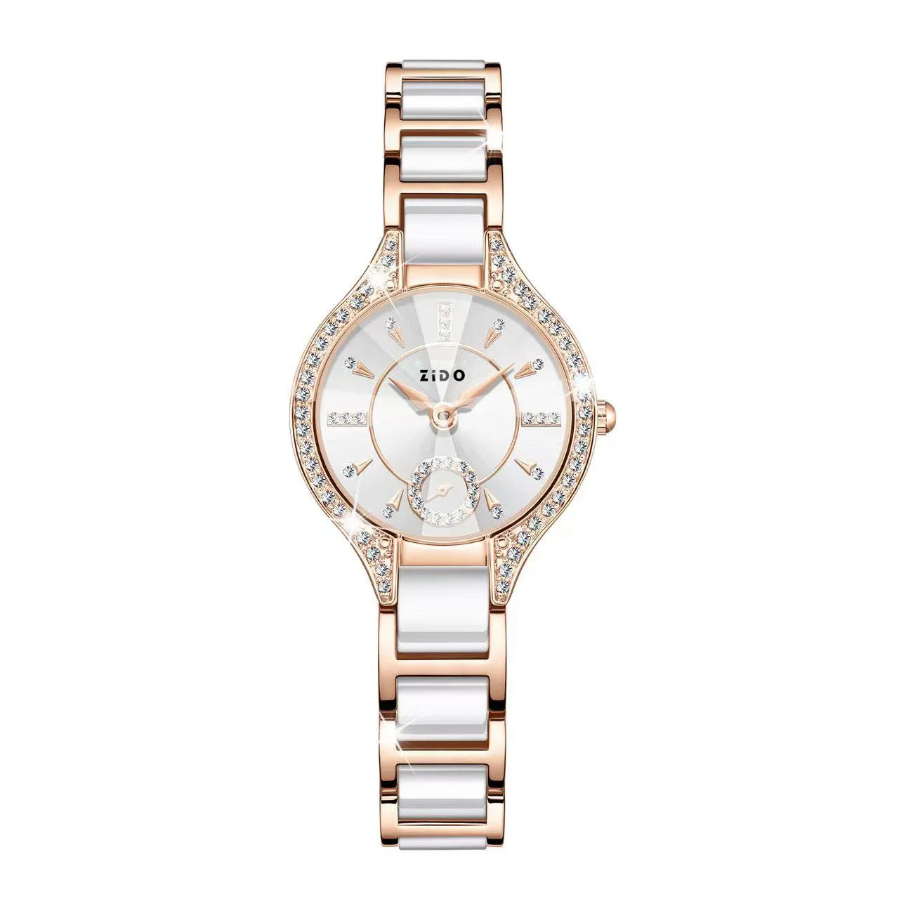 Reloj para Mujer, Marca de Lujo Retro, Resistente al Agua, con Incrustaciones de Diamantes, Acero Inoxidable de Alta Calidad, Reloj de Moda Femenino