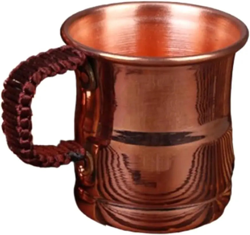Taza de cerveza de cobre puro de 400ml con mango grabado, taza de agua, té, leche, vajilla de Moscú, tazas para el hogar, cocina, Bar