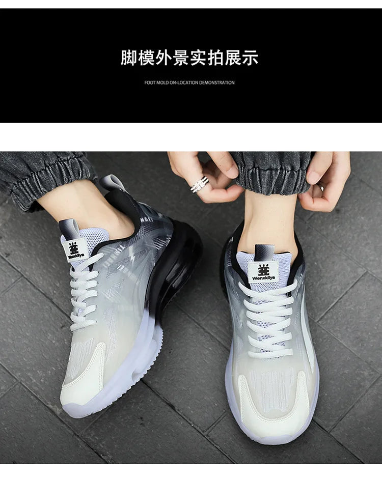 Zapatillas de deporte con cojín de aire para hombre y mujer, calzado deportivo ligero con suela de TPR, para correr, baloncesto y parejas, talla 36-47