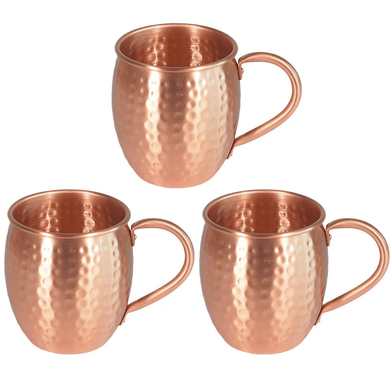 Taza Moscow Mule 100% Cobre, Tazas de Cerveza Duraderas de Cobre, Taza de Café de 350 ml, Taza de Leche, Taza de Bar de Cobre Puro, Artículos para Beber