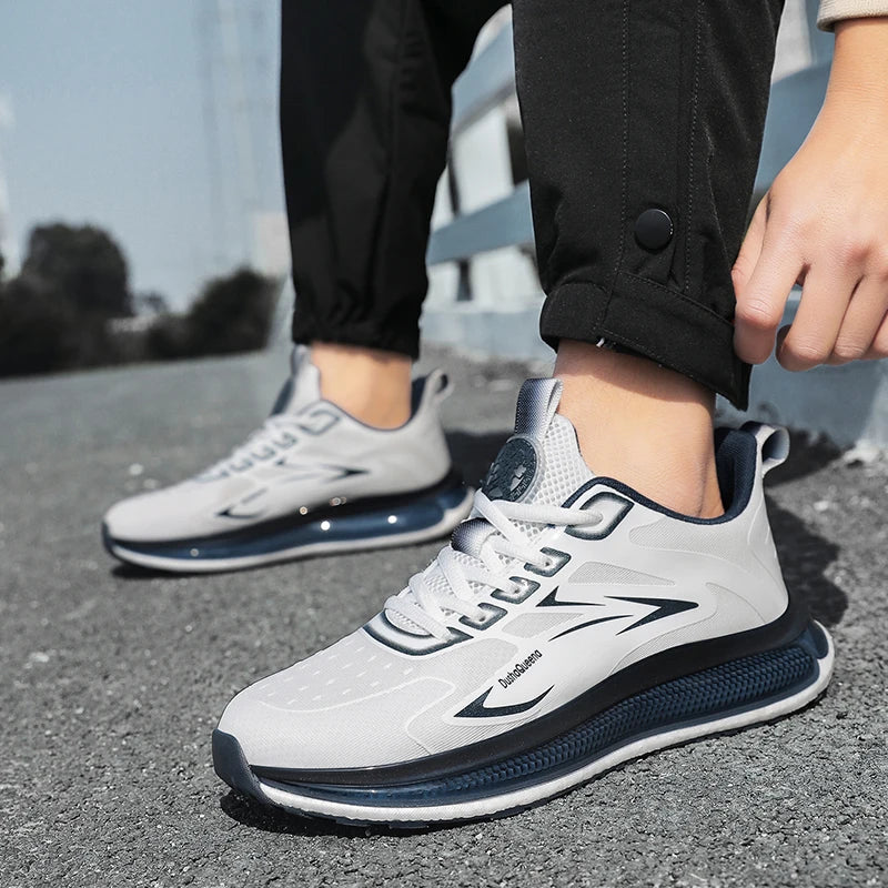 Zapatillas de deporte al aire libre para parejas, zapatos transpirables antideslizantes con amortiguación para correr en carretera, zapatos deportivos para correr para hombres, zapatos informales ligeros para hombres