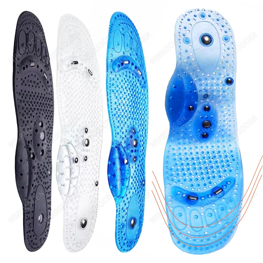 Plantillas de Acupresión para Terapia de Pies, Masaje Magnético de Silicona, Pérdida de Peso, Adelgazamiento, Alivio del Dolor, Duraderas, Transpirables, para Todos