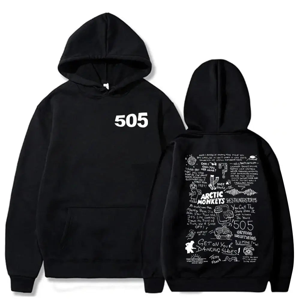 505 Sudadera con capucha Arctic Monkeys Música Sudadera con capucha Arctic Monkeys Merch Regalo para Arctic Monkeys Fan Jersey Tops Streetwear Unisex