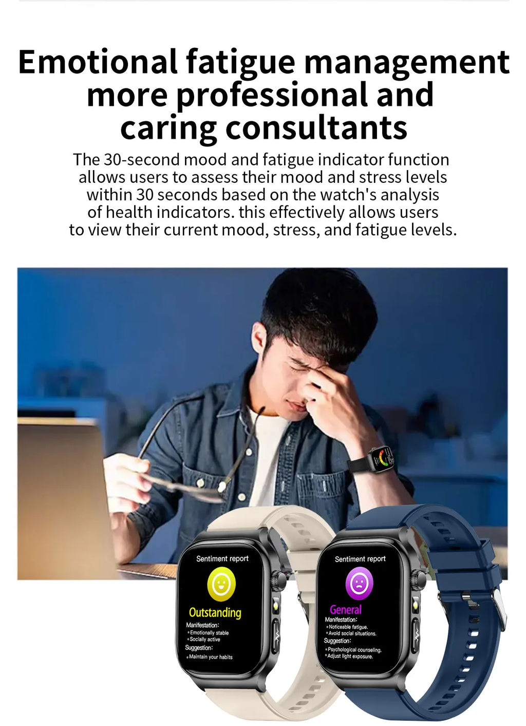 Nuevo Reloj Inteligente de Salud Nivel Hospitalario 2026 con Medición de Grasa Corporal, ECG, Oxígeno en Sangre, Presión Arterial, Pantalla AMOLED HD, Llamadas y Funciones Deportivas para Hombre