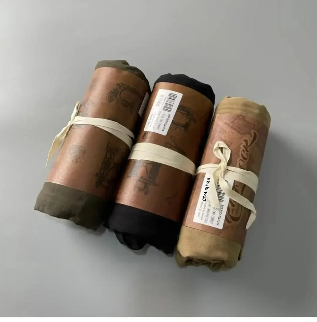 Pantalones Cargo resistentes de algodón puro de estilo americano para hombres, calzado informal de pierna recta holgada antisuciedad y antidesgaste