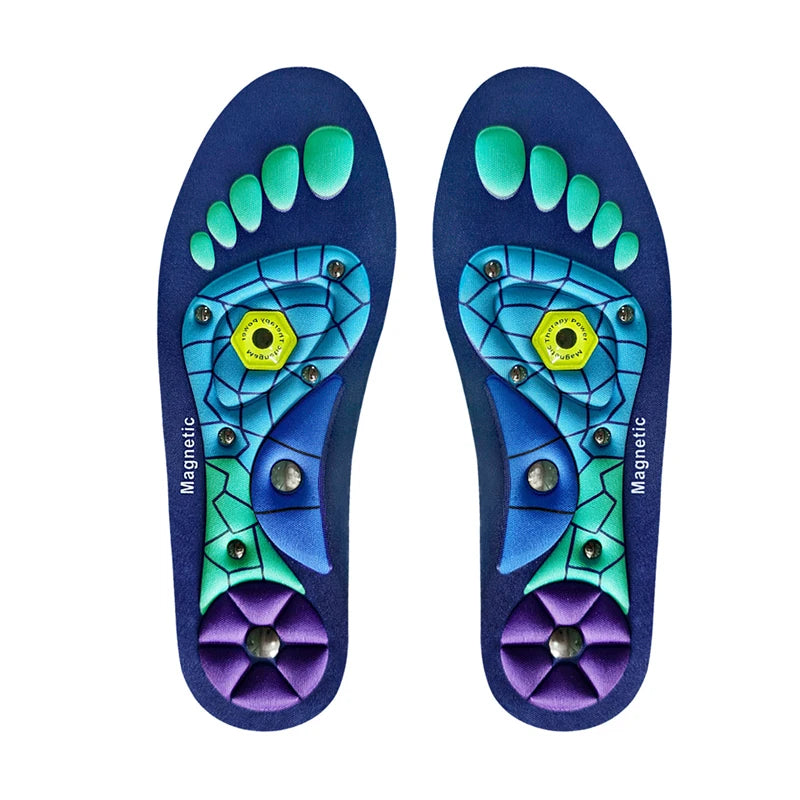 NUEVAS Plantillas Ortopédicas con Soporte de Arco, Plantillas de Masaje con Acupresión Plantar, Plantillas de Masaje con Terapia Magnética para Hombres y Mujeres, 2 Piezas/4 Piezas