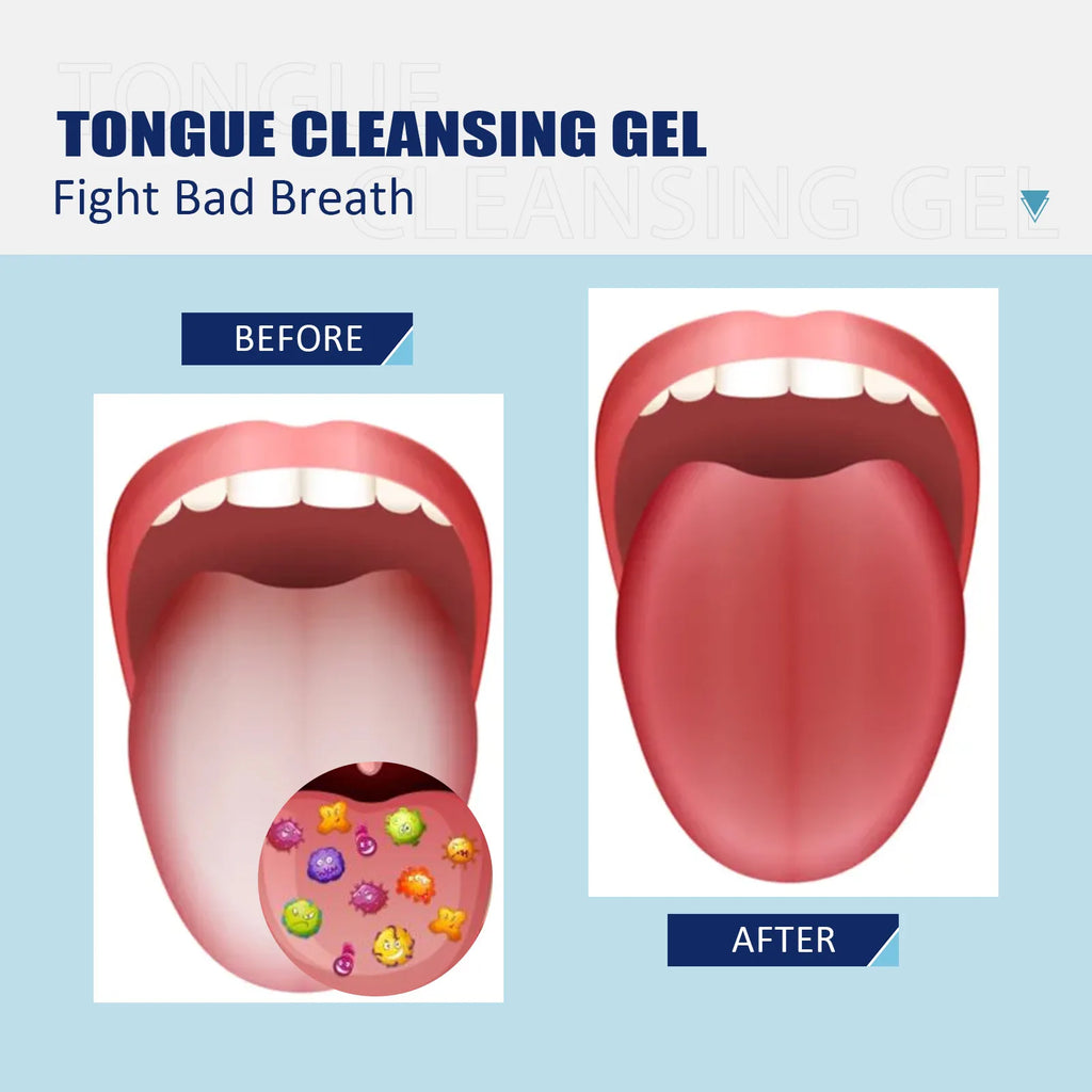 Gel Limpiador de Lengua EELHOE con Cepillo – Menta y Pera, Higiene Bucal Profunda