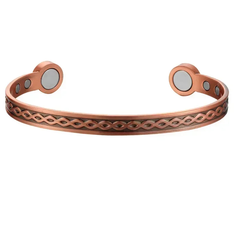 Pulsera magnética de cobre puro para hombres, imanes ajustables para artritis, brazalete para mujeres, terapia, brazaletes de energía para la salud, triangulación de envíos/al por mayor