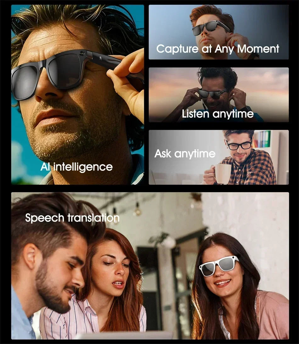 Lentes Inteligentes Lenovo con Cámara 8K, Asistente GPT, Bluetooth y Traducción en Tiempo Real