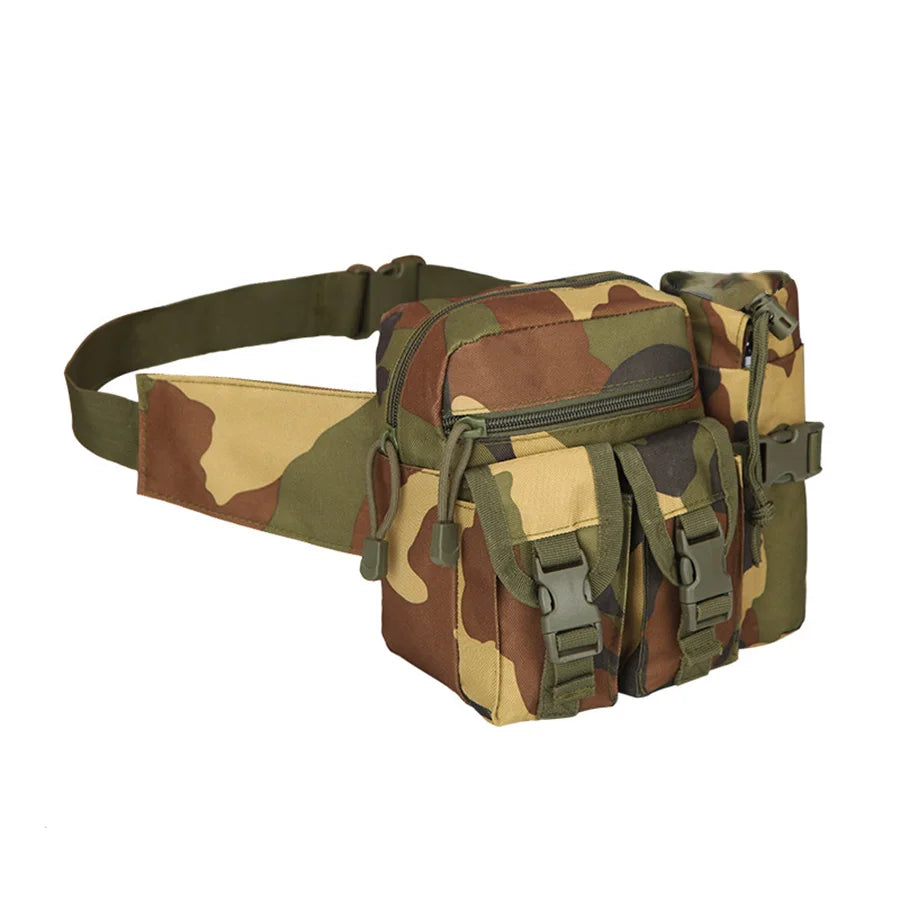 Riñonera Deportiva con Portabotella – Desmontable, para Trekking, Camping y Ciclismo