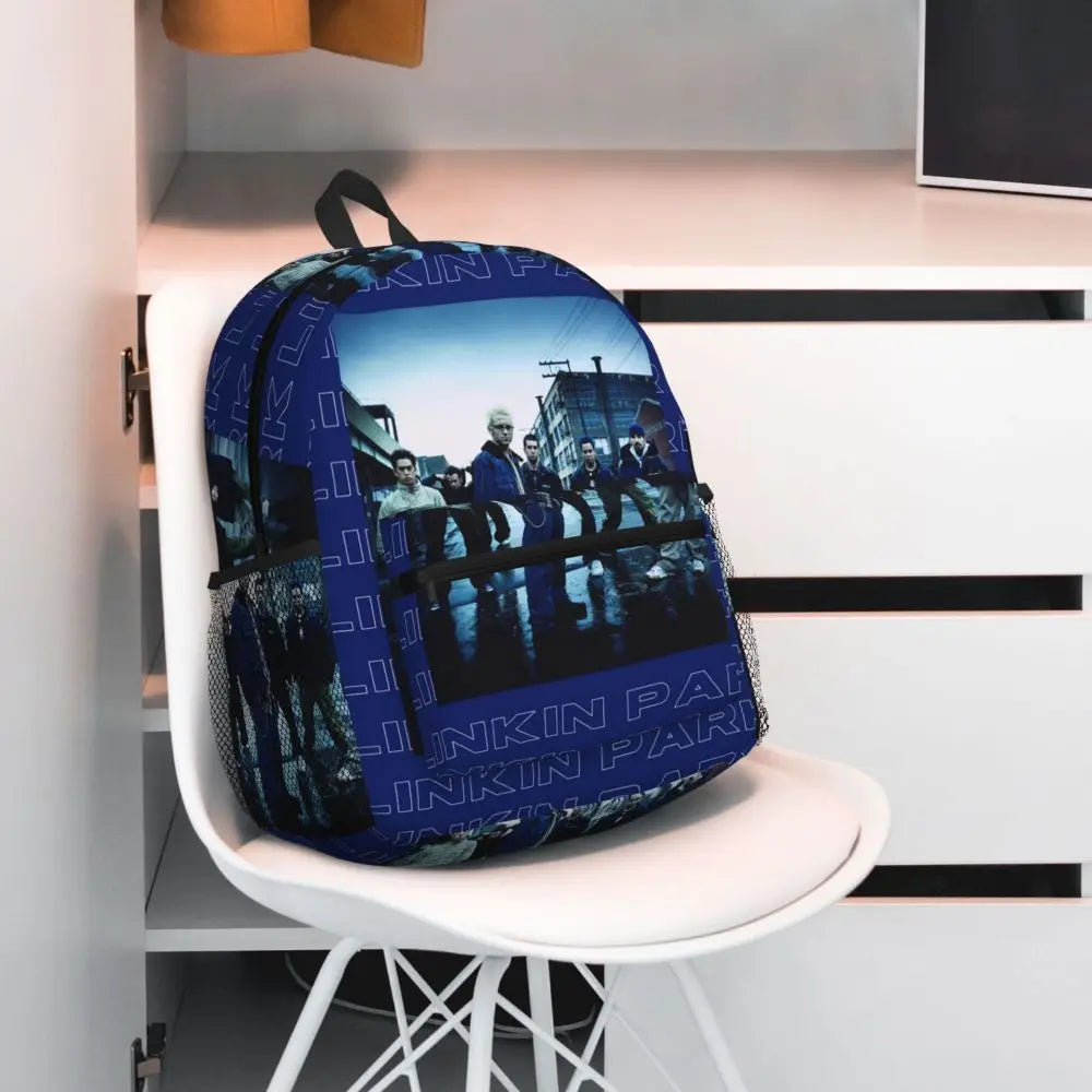 L-Linkin-S P-Park-S Band Mochila para estudiantes Mochila escolar Mochila de viaje para senderismo para niños y niñas Mochila de moda Bolsos de hombro