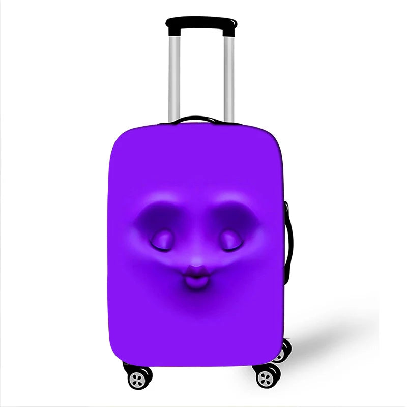 Funda antipolvo para maleta de viaje con expresión divertida, funda protectora para equipaje para cubierta de carrito de 18-32 pulgadas, accesorios de viaje