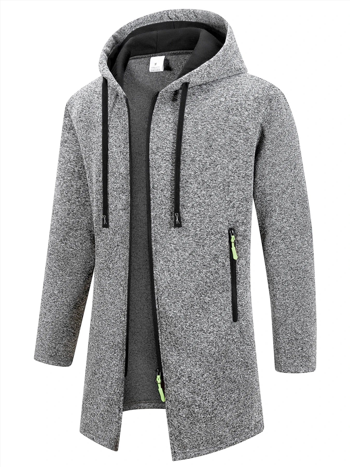 Chaqueta cálida de lana con cremallera para hombre, sudaderas de manga larga con cremallera, chaqueta con capucha, abrigo, ropa de calle cálida, otoño e invierno