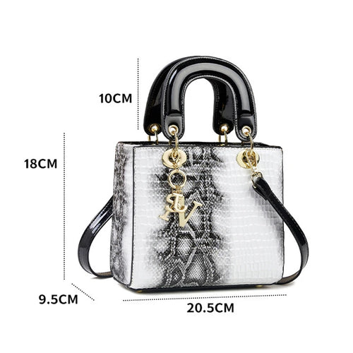 Bolso de hombro para mujer, bolsos de diseñador de lujo para mujer, bandoleras cruzadas de cuero brillante, bolsos con asa superior, bolso de tendencia para mujer