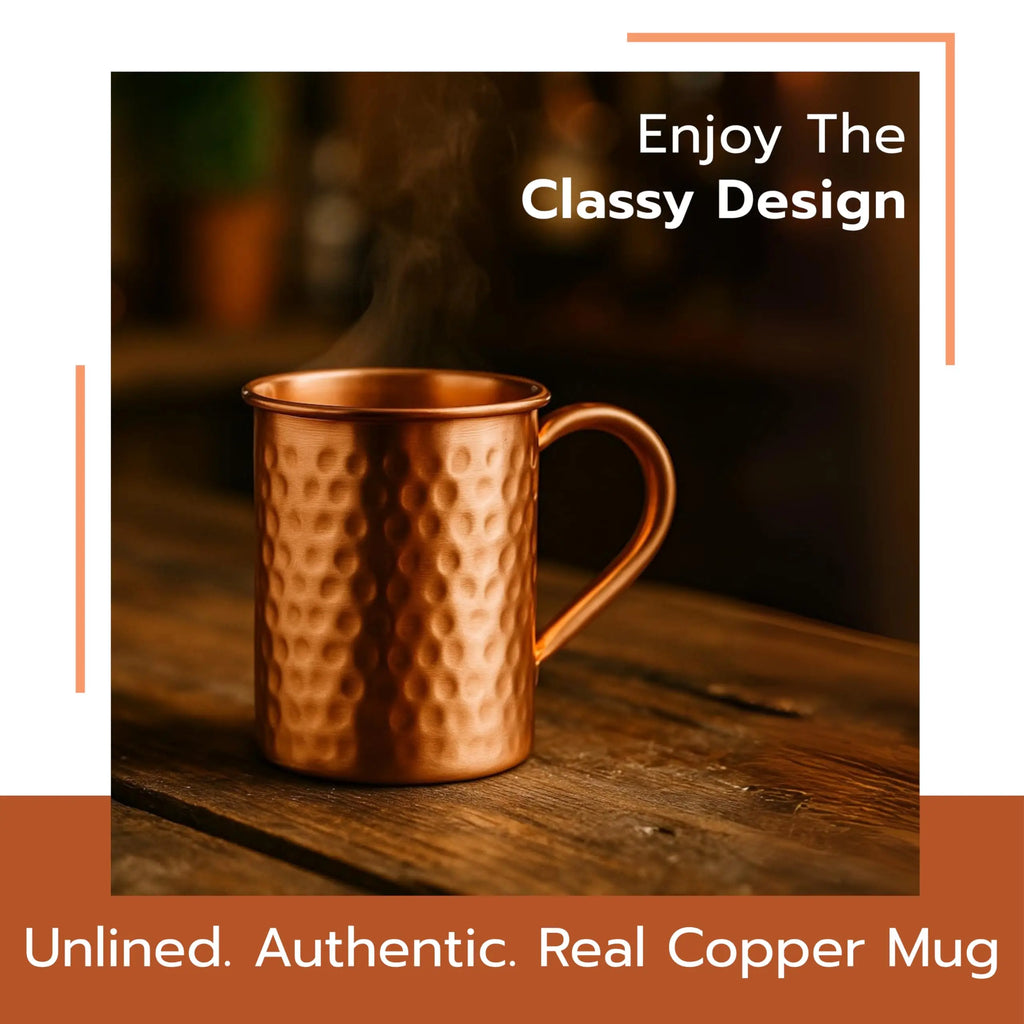 Taza de cobre puro Vintage de 400ml, textura de martillo engrosada, taza de café con leche para desayuno de cobre 100%, vaso de té hecho a mano